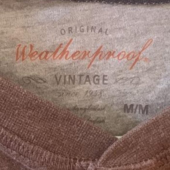 Weatherproof Mens Brown Henley Shirt - Picture 2 of 3